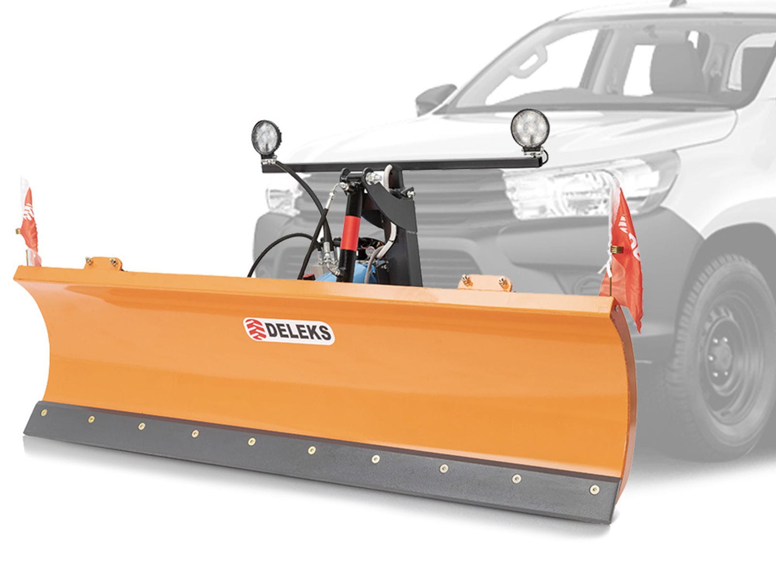 Straight snow plow LNS190J DELEKS SRL with rubber scraper