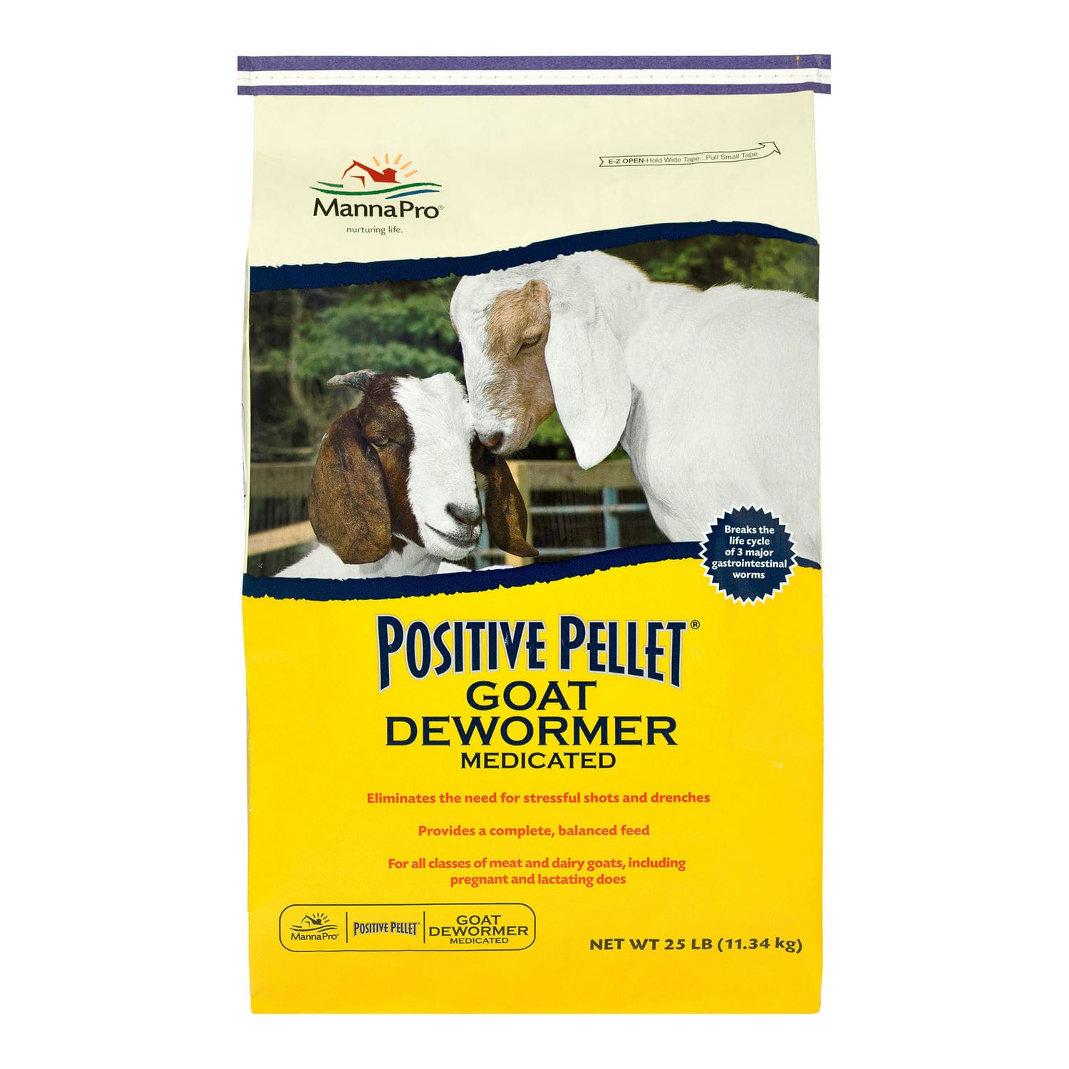 Animal feed supplement Positive Pellet Goat Dewormer mannapro