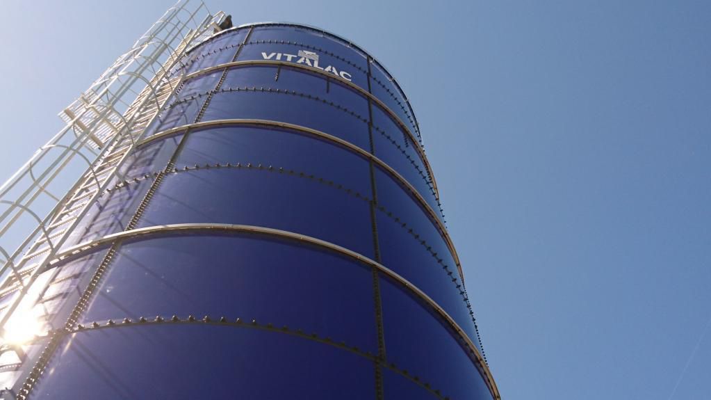 Grain silo VITALAC for animal feed / metal / round