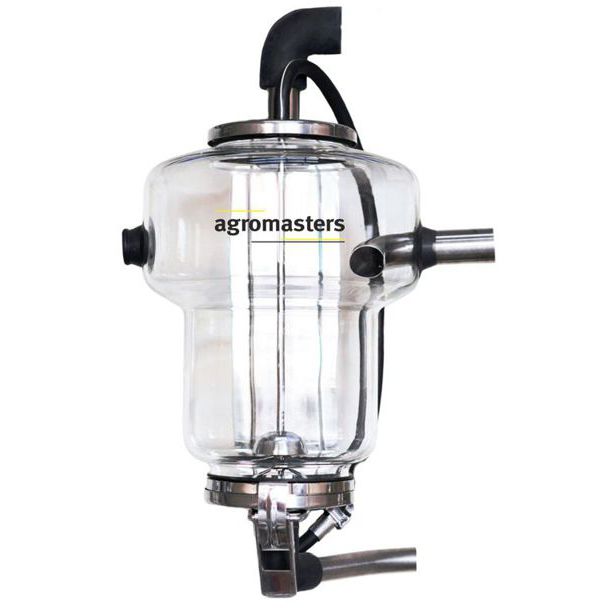 Stainless steel milk receiver HECTOR I agromaster glass