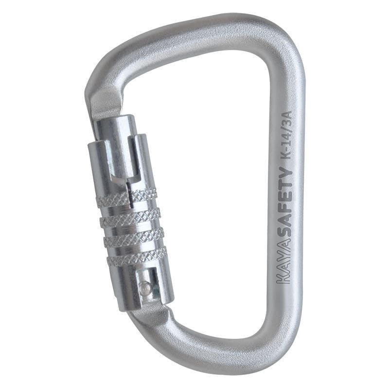 Locking carabiner - K-14/3A - Kaya Yapi Sanayi - steel / pear-shaped