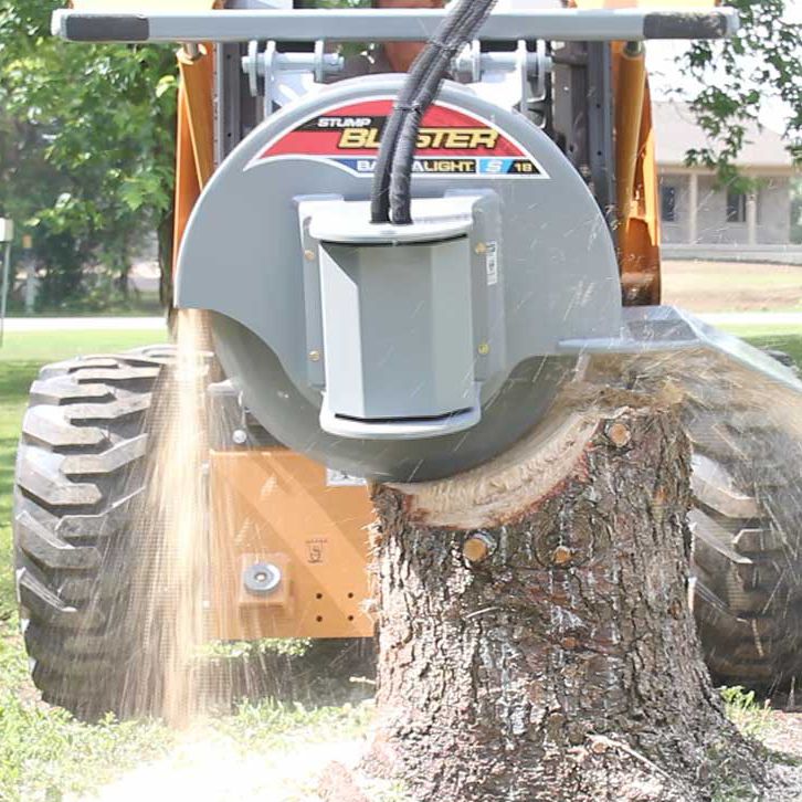 Tractormounted stump grinder S18 baumalight hydraulic drive