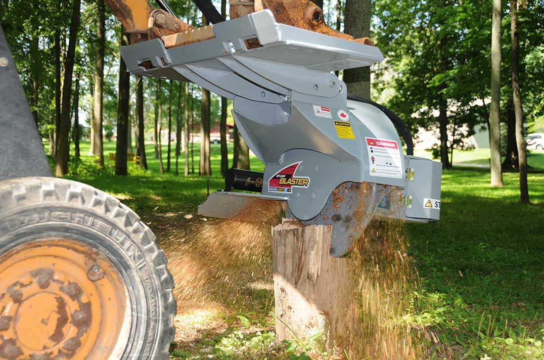 Tractormounted stump grinder S18 baumalight hydraulic drive