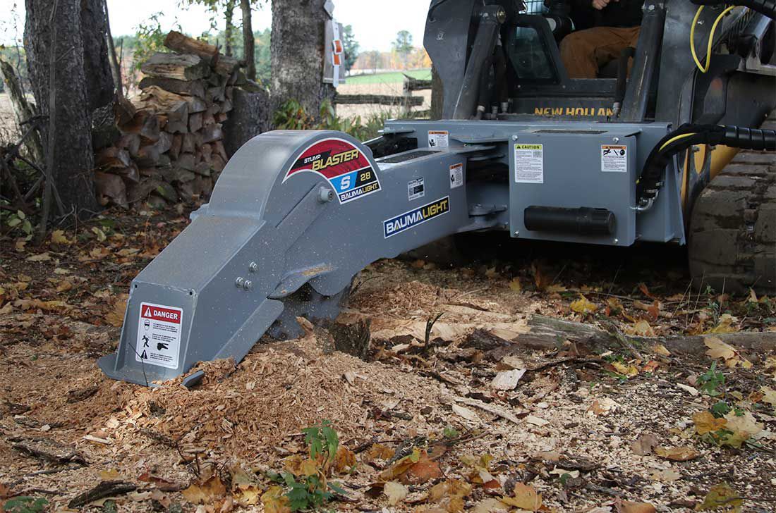 Tractormounted stump grinder S28 baumalight hydraulic drive