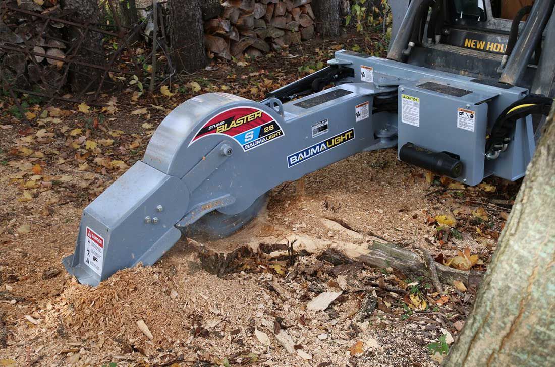Tractormounted stump grinder S28 baumalight hydraulic drive