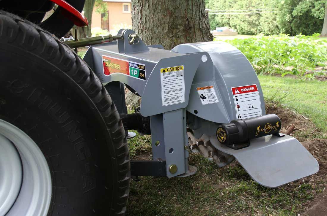Tractormounted stump grinder 1P24 baumalight PTOdriven