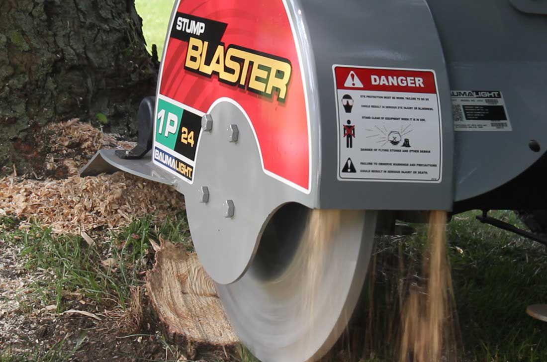 Tractormounted stump grinder 1P24 baumalight PTOdriven