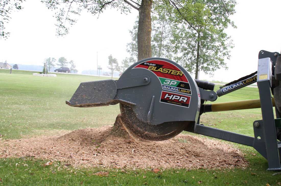 Tractor-mounted stump grinder - 3P40 - baumalight - PTO-driven