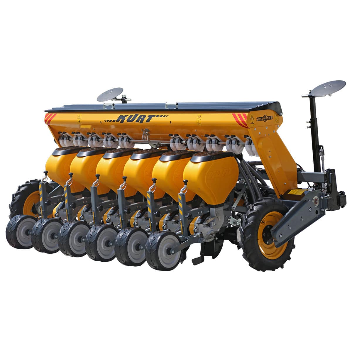 Pneumatic precision seed drill kurttarim 6rows / tractormounted / 3point hitch