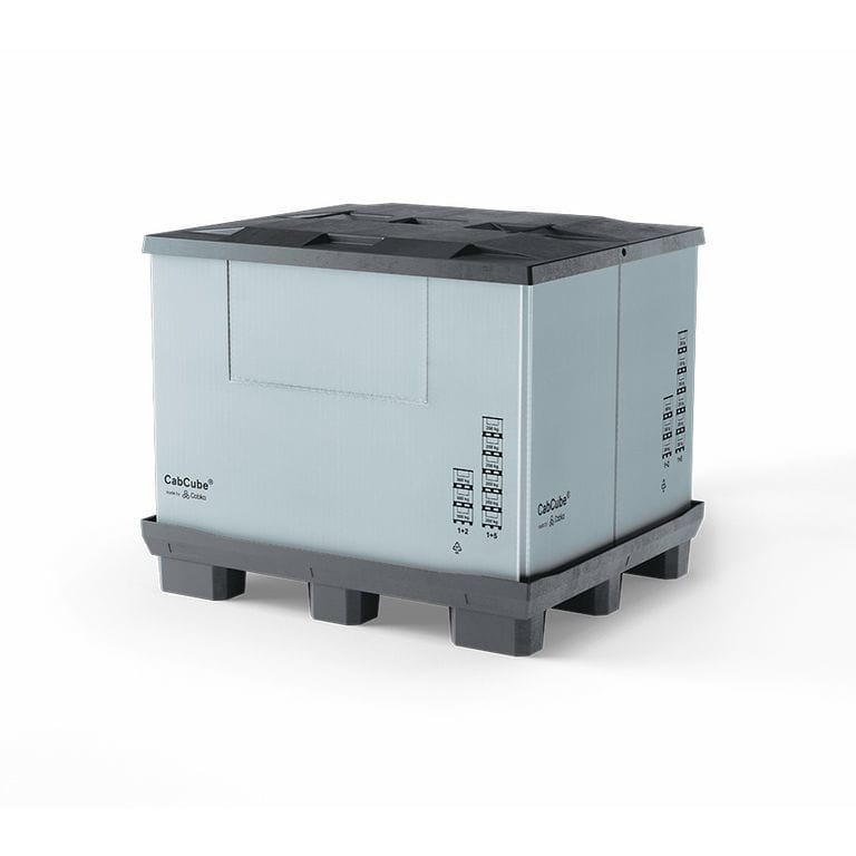 Foldable pallet box - CabCube 2.0 - Cabka Group GmbH - plastic ...