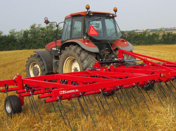 Spring tine harrow - CMN Maskintec - straw / folding / trailed