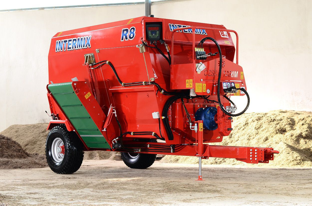 Horizontal feed mixer AGRİMONO trailed / side discharge / 2auger