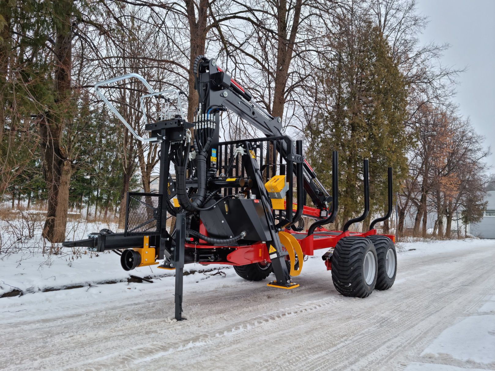 Trailer-mounted forestry crane - M69T - FTG | Forest - knuckle boom