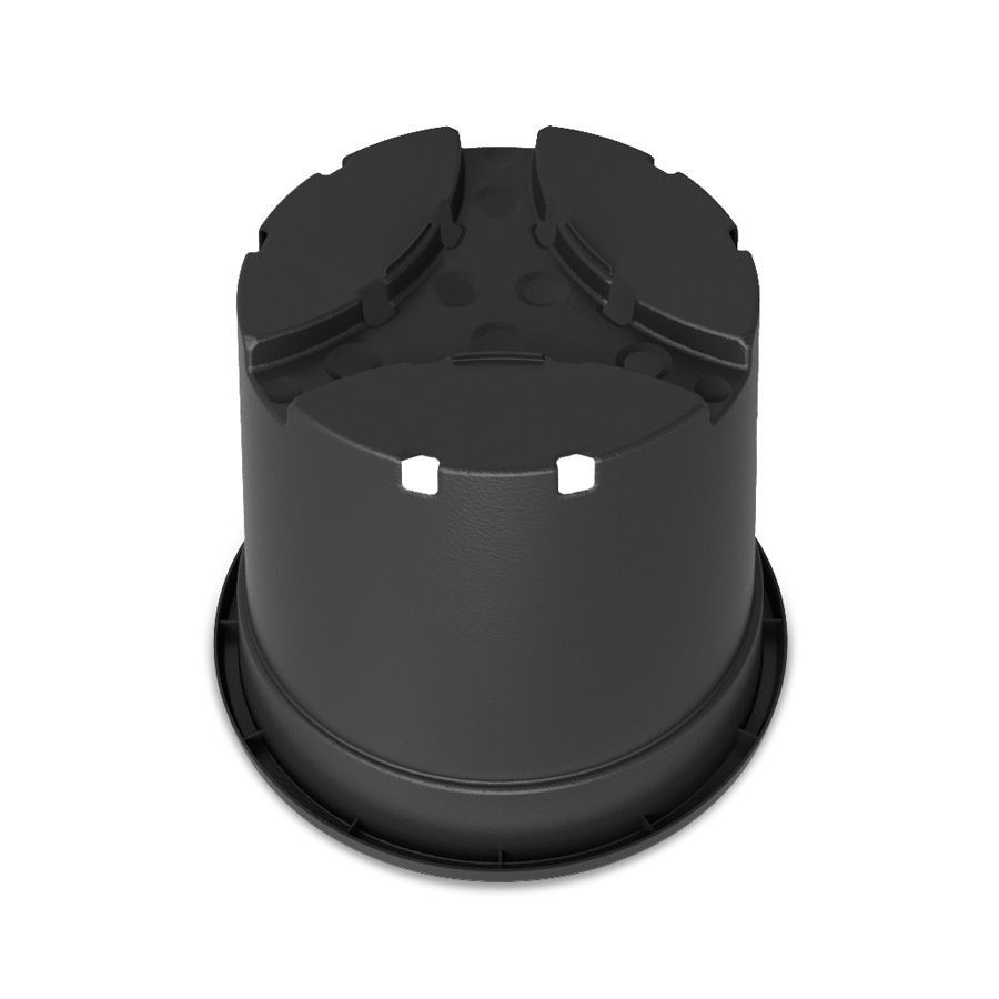 Plastic pot CO series Alber round / recyclable / black