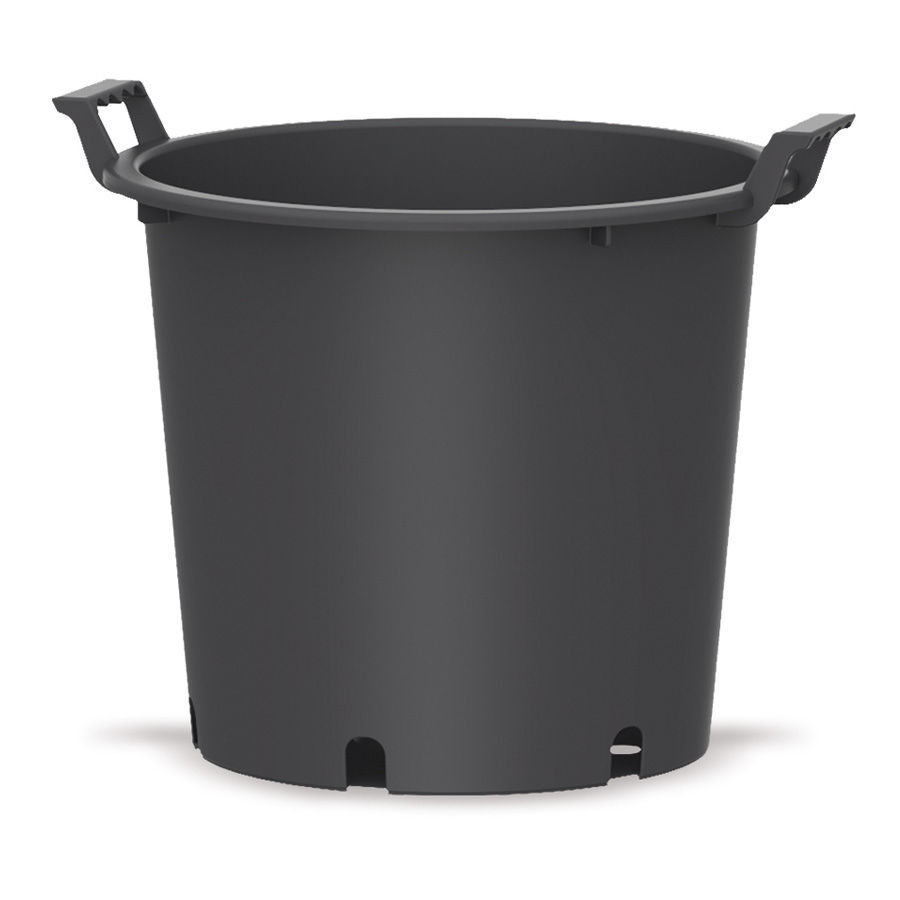 Plastic pot CM series Alber round / recyclable / black