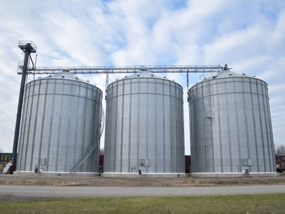 Grain silo - TCK series - SRON SILO ENGINEERING - steel / flat-bottom