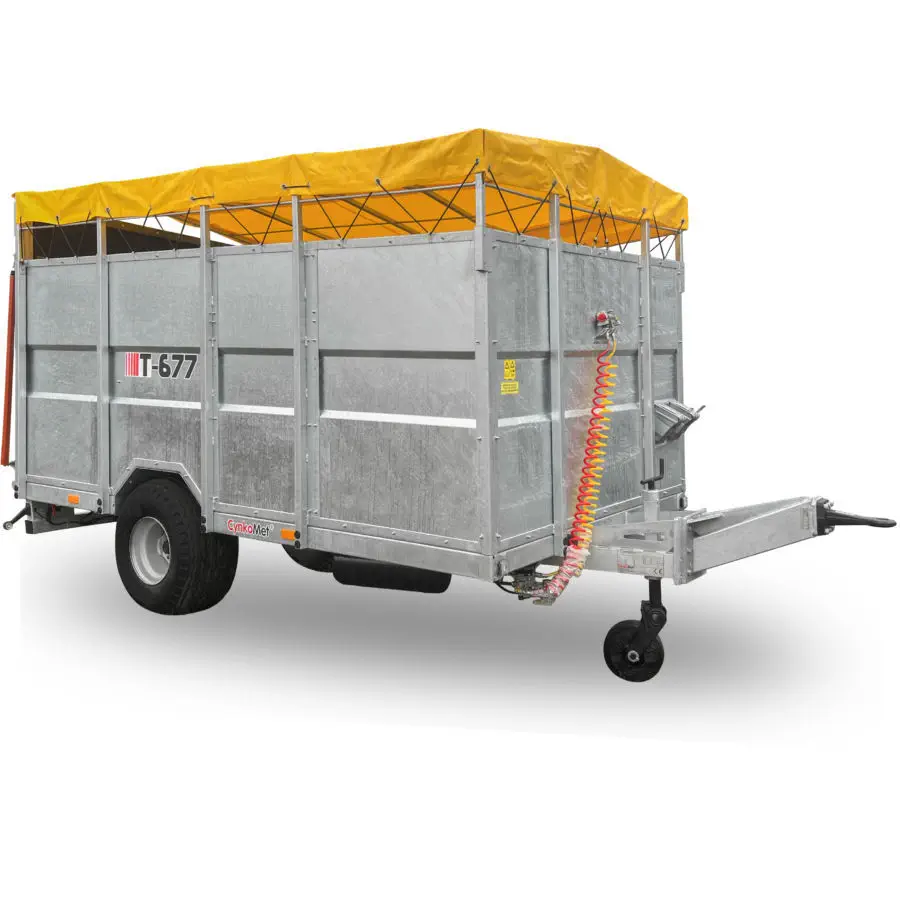 Single-axle livestock trailer - T-677 Kurier 6 - CynkoMet Sp