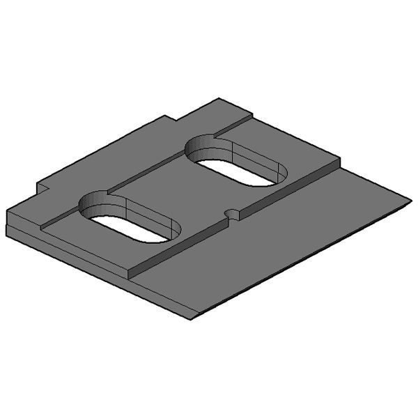 Hardox 500 blade holder DS294 HQ Chipper Parts bottom