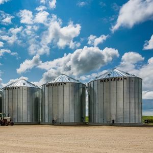 grain silo / steel / flat-bottom / round