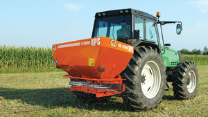 tractor-mounted fertilizer spreader