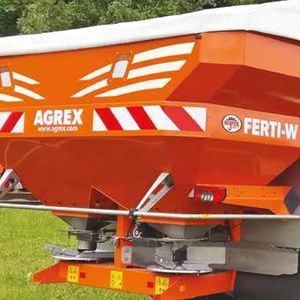 tractor-mounted fertilizer spreader