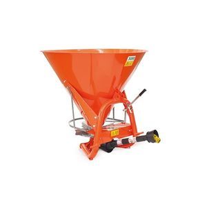 tractor-mounted fertilizer spreader