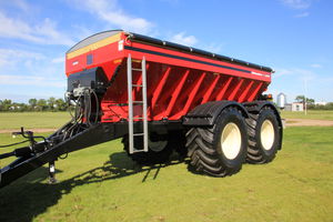 towed fertilizer spreader