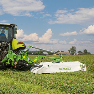 disc mower / rear-mount / folding / with roller conditioner