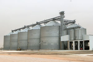 grain silo / metal / flat-bottom / modular