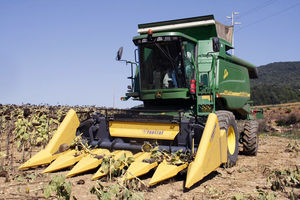 sunflower harvesting header