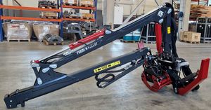 trailer-mounted forestry crane