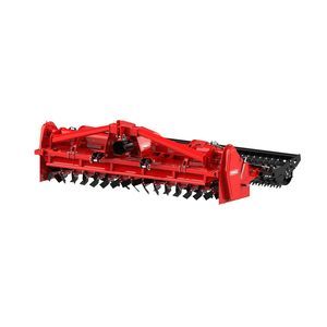 stone burier with hydraulic adjustment