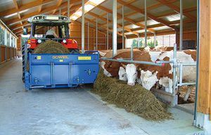 mounted bale unroller / trailed / feeding / round