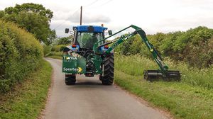 rear-mount reach mower