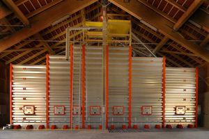 grain silo / galvanized steel / hopper / rectangular