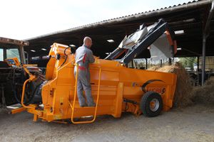 towed straw blower