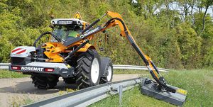 rear-mount reach mower / flail