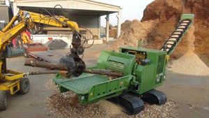 self-propelled wood chipper