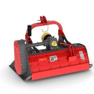 stone burier with hydraulic adjustment