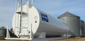 fuel tank / horizontal / stainless steel