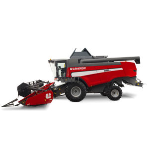 double-drum grain harvester