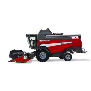 double-drum grain harvester