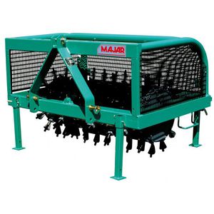 tractor-mounted soil aerator
