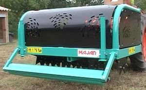 tractor-mounted soil aerator