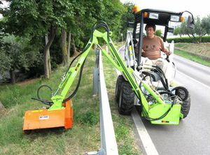 side-mount reach mower