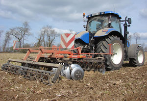 mounted disc harrow / 2-section / with roller / double offset