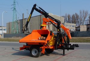 towed wood chipper