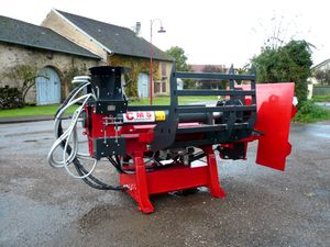 hydraulic wood splitter / trailed / stationary / horizontal