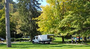 mounted leaf vacuum / trailed / portable / with shredder