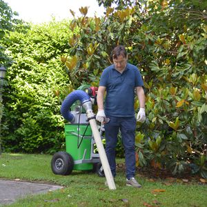 walk-behind leaf vacuum